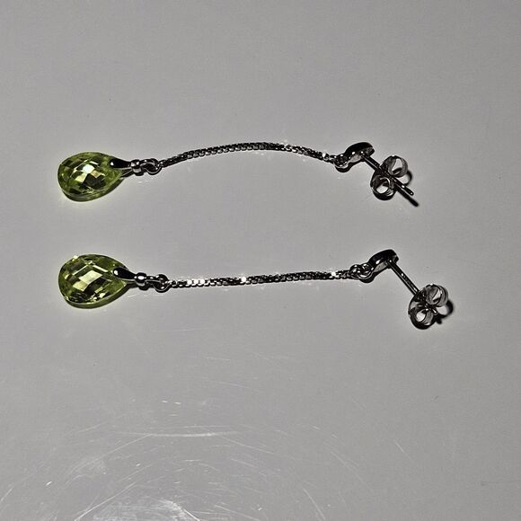 **Sale** Vintage Prime Art & Jewel Sterling Silver Dangling Yellow Green Faceted - Picture 14 of 15